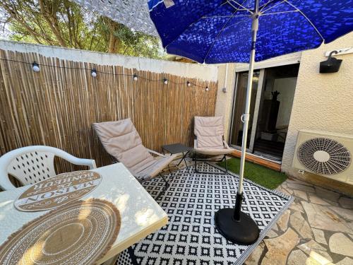 Appt en rez de jardin dans villa parking privé et Patio terrasse