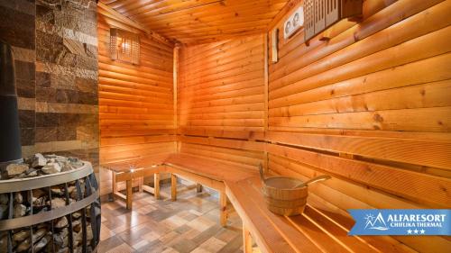 Sauna, Hotel Alfaresort Thermal Chiflika in Chiflik