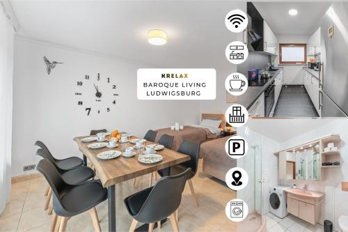 KRelax Baroque Living - 4 Bedrooms - 8 Guests - Balcony - Parking - Smart TV - Near Train Station and Highway in Ludwigsburg, Deutschland