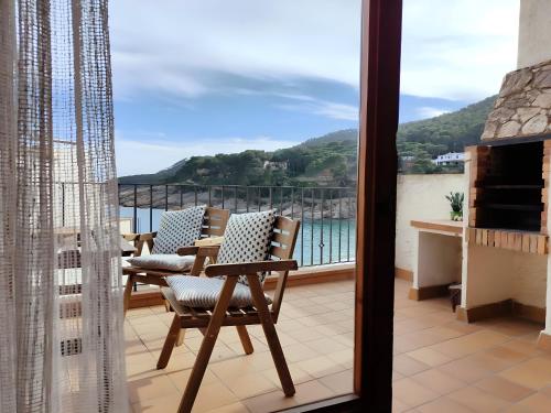 Kilátás, Tamariu Beach 2 · Terrace Penthouse on the Beach in Tamariu