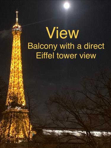 Appartement devant la Tour Eiffel et Seine