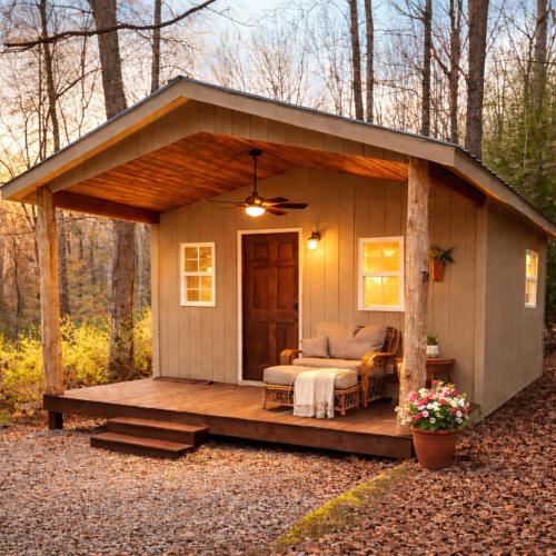 Private romantic Tiny Home King bed Jamestown in Rugby (TN)