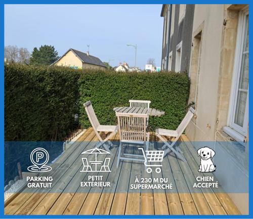 Les continents maison spacieuse 4 belles chambres parking privatif terrasse à 5 mn à pied tous commerces et 20 mn plage Omaha Beach et à 15 mn de Bayeux gîte à louer Le Molay-Littry