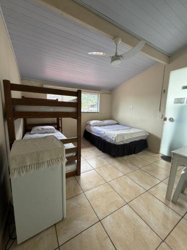 1 double bed, 1 twin bed, 1 bunk bed