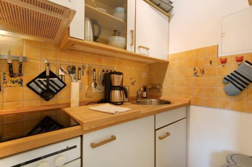 köök, Hundefreundliches Apartment H1 108 in Spalt