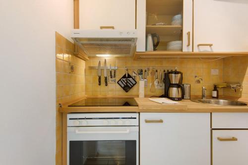 köök, Hundefreundliches Apartment H1 108 in Spalt
