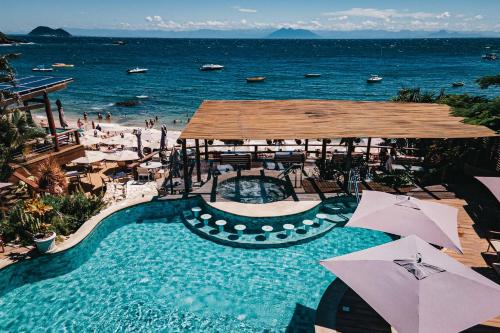 수영장, HOTEL VILLE LA PLAGE & BEACH CLUB in 아제다 앤 아제지냐 비치스