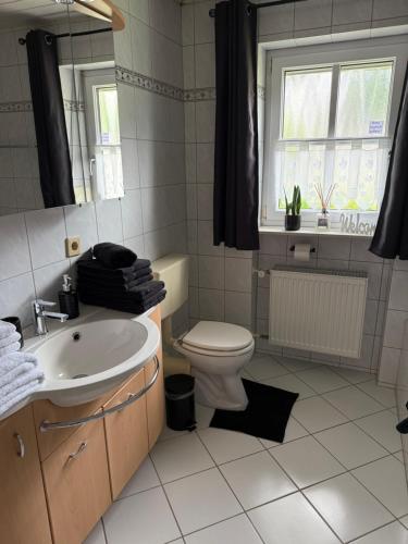 Fürdőszoba, Ferienhaus Heidi in Lam