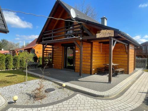 Viesnīcas āriene, Holiday home with a terrace, close to the lake in Mocki