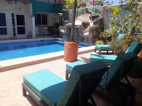 Peldbaseins, "Le Petit Oasis" Pool, AC and Beach 1 minute away in Penita de Jaltemba
