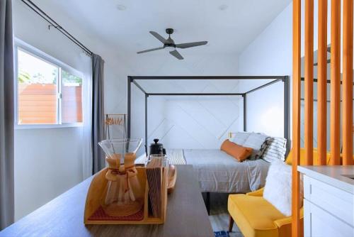 Vibe on the Patio at a Modern Luxury Studio near LAX Beach in Los Angeles, USA