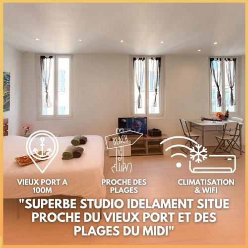 Le Clemenceau By ApiRent #Cosy #200m des plages #AirConditioning
