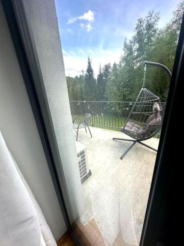 Balkons/terase, Albatross Mini - 2 Room Seaside Air-conditioned Apartment with Balcony in Engure