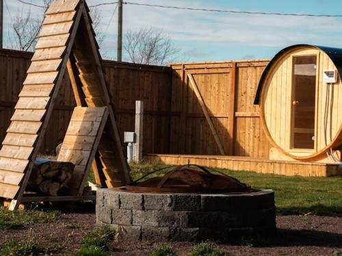 . Waterfront Seacan Retreat w Hot Tub and Sauna