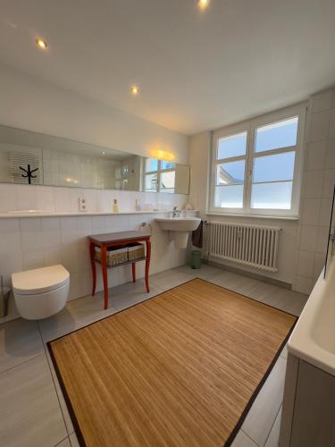 Bathroom, Maison Bleue Dreilandereck, Design Apartment mit Terrasse in historischem Landhaus nahe Basel in Kandern