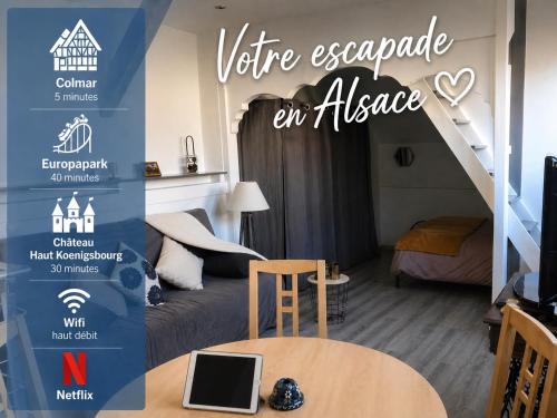 Le coin américain - Maison familiale - proche de Colmar et d'Europapark - Location saisonnière - Horbourg-Wihr