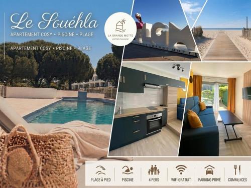 Le Souéhla Appart 4 pers-Piscine Wifi Parking Mer