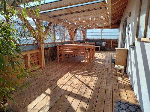 Erkély/terasz, Ferienwohnung Landliebe in Kirchberg im Wald