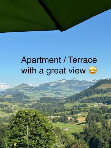 Appenzellerland, 2 Zimmer Ferienwohnung mit Aussicht in Schlatt-Haslen