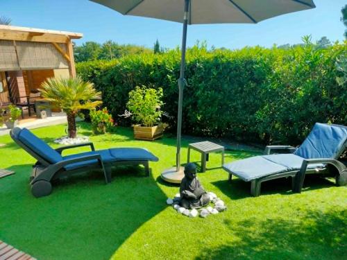 Chalet vacances avec jardin près d'Arcachon 2 personnes (Chalet vacances avec jardin pres d'Arcachon 2 personnes) in La Teste-de-Buch