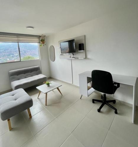 Premium white loft in Medellín
