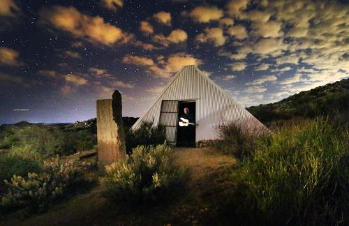 MAGIC MOUNTAIN WAREHOUSE a 1920 RailroadWonderWarehouse in pristine High Desert with Trains in Boulevard (CA)
