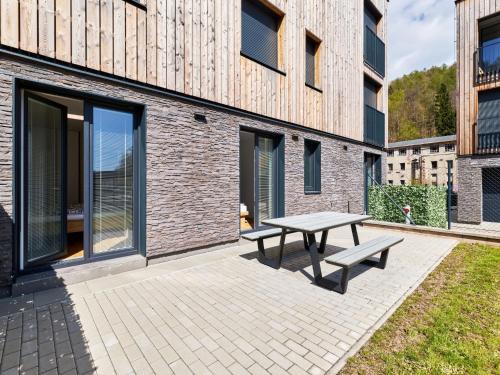 陽台/露台, Apartment Chic Mountain Terrace Lounge by Interhome in 史禾博達納德烏普