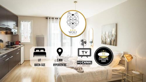 Voltaire Wolf Suite - 5 min Hypercentre, Troyes
