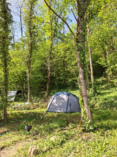Tent Pitch - Emplacement pour tente - Staanplaats voor tent - on Small Campsite in Saint Robert, 193 in Segonzac (Limousin)