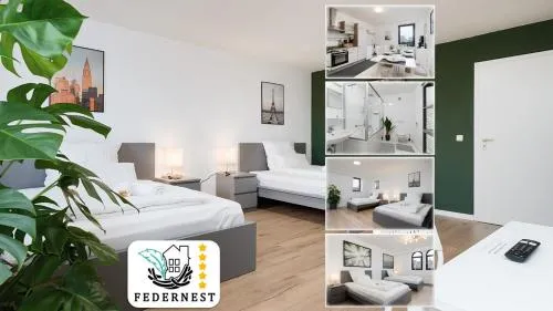 Einfach aber sehr komfortabel - Wohnung für 12 Personen - 2xWC - Gruppen, Messe, Monteure, Studenten - Voll ausgestattet - 6 Betten 140x200cm hochwertig, 3 Smart-TV 55 Zoll Netflix, 1000 Mbit WLAN, voll ausgestattete Küche in Duisburg, Deutschland