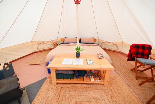 Willow Riverfront Bell Tent in Telkwa (BC)