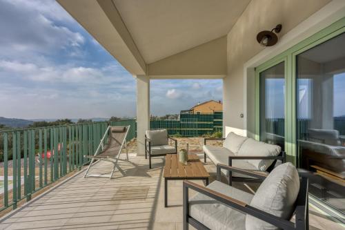 Balkons/terase, Pool Vila Olivia with Sauna - Happy Rentals in Krkavče