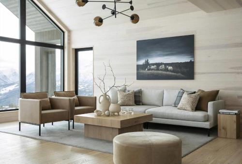 Viesnīcas āriene, Architect Cabin With Strandafjellet View in Stranda