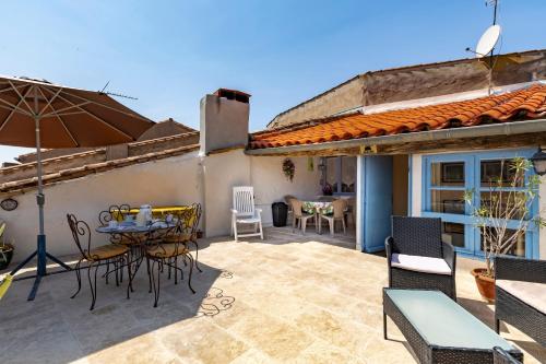 Balkons/terase, La Maison Bleue dOupia - Avec grande terrasse in Oupia