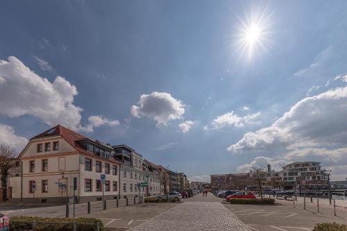 Hafenblick in Waren Müritz, Deutschland
