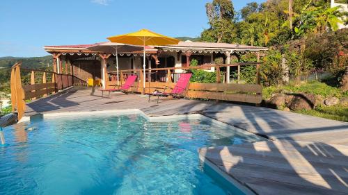 Villa Yekrik Yekrak avec vue exceptionnelle sur la mer des Caraïbes - Location, gîte - Deshaies