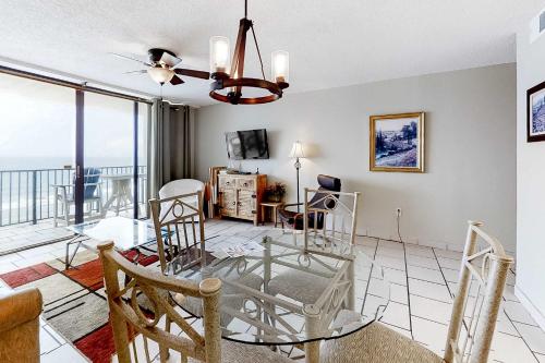 Beachfront Condo with Gulf View Balcony WiFi AC & Shared Pools in Perdido Beach