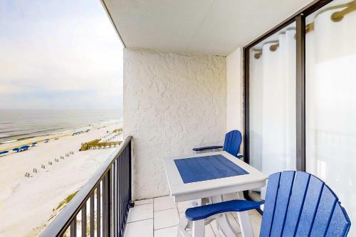 Beachfront Condo with Gulf View Balcony WiFi AC & Shared Pools in Perdido Beach