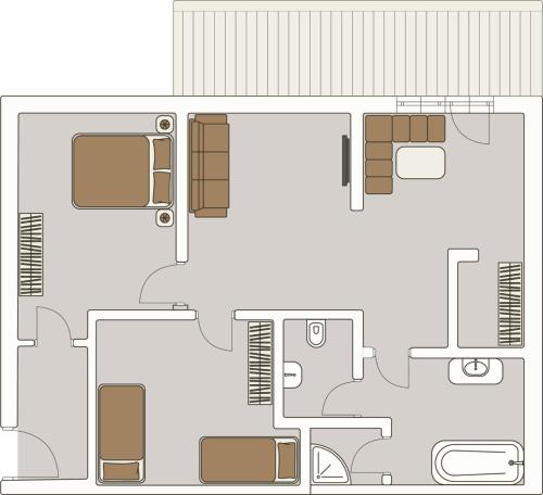 2 bedrooms, 4 beds