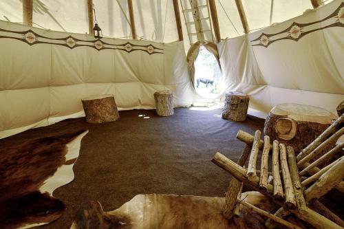 Incredible Secluded Tipi Nestled Amidst Trees and Fire Pit Provided in Garden Valley, Idaho in Crouch