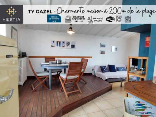 TY GAZEL - Charmante maison a 200m de la plage gîte à louer Stréatveur
