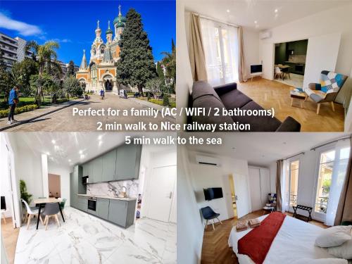 Spacious Family Apartment Near Sea - Nice – khách sạn tại Le Piol