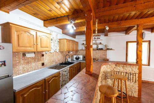 virtuve, Alpine Chalet - Ski & Lake Belis in Belis
