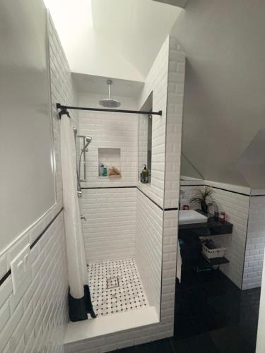 Shower, Luxury private family suite in quiet house in Queens