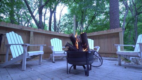 . Wooded Riverside Retreat