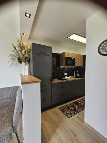 מטבח, Bergpanorama zum Grimming Appartement Ferienwohnung Pichlarn in איגן אים אנסטאל