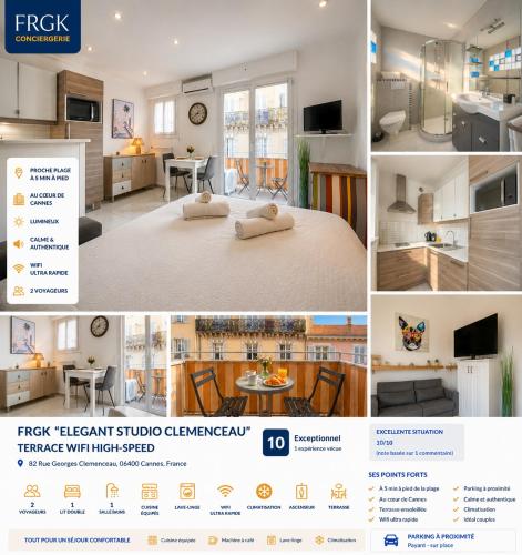 FRGK "Elegant studio CLEMENCEAU terrace WIFI HIGH-SPEED "