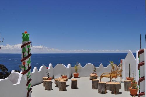 Erkély/terasz, Hostal Piedra Andina  in Copacabana