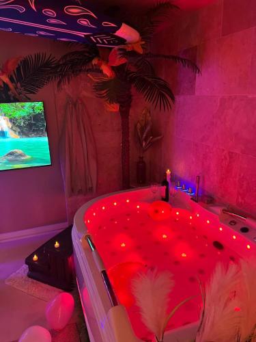 Hot tub, L'Oasis Evasion de 60m2 avec SPA privatif et Design in Salome (Nord-Pas-de-Calais)