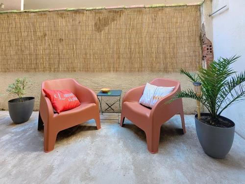 Charmant appartement T3 4 personnes avec patio et clim